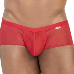 Shorty Résille Rayé Rouge
