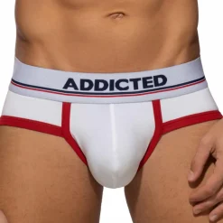 Slip Basic Colors Coton Blanc - Rouge