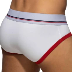 Slip Basic Colors Coton Blanc - Rouge