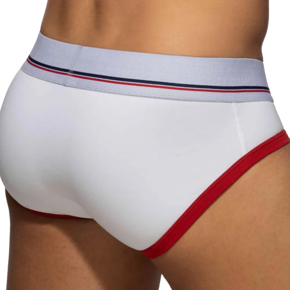 Slip Basic Colors Coton Blanc - Rouge