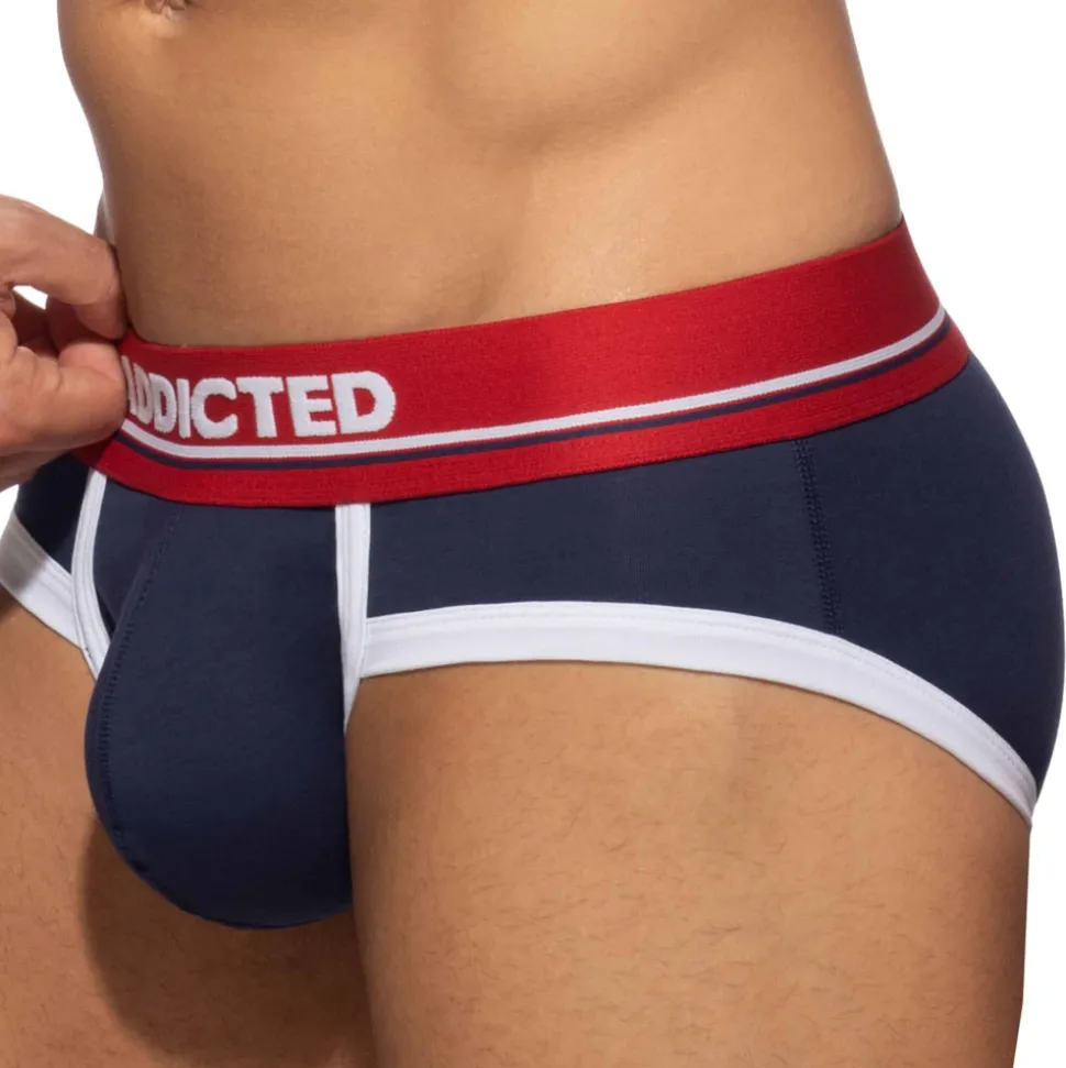 Slip Basic Colors Coton Bleu Marine - Rouge