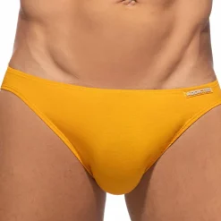 Slip Bikini Coton Jaune Moutarde