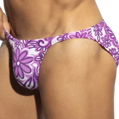 Slip Bikini Fleurs Van Gogh Violet