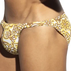Slip Bikini Fleurs Van Gogh Jaune