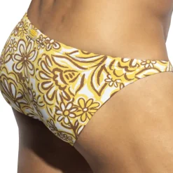 Slip Bikini Fleurs Van Gogh Jaune
