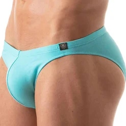 Slip Bikini French Coton Bleu Turquoise