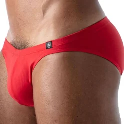 Slip Bikini French Coton Rouge