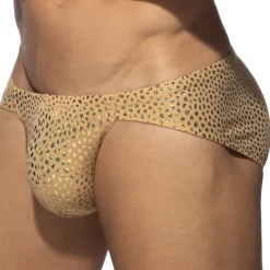 Slip Bikini Gold Stones Beige