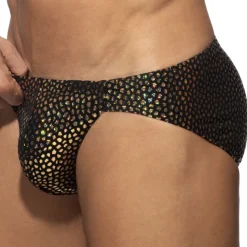 Slip Bikini Gold Stones Noir