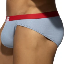 Slip Bikini Jeans Piqué Bleu