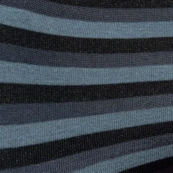 Slip Bikini Rayé Noir - Gris