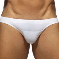 Slip Bikini Rayure Epaisse - Blanc