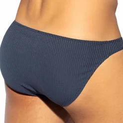 Slip Bikini Recycled Rib Bleu Marine