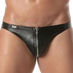 Slip Bikini Zippé Kinky Noir