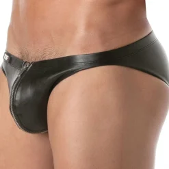 Slip Bikini Zippé Kinky Noir
