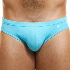 Slip Classique Peace Coton Bleu Turquoise