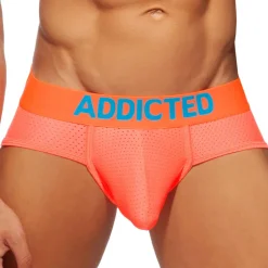 Slip Cockring Mesh Neon Orange Fluo