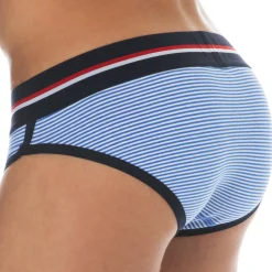 Slip Coton Rayure Bleu - Blanc