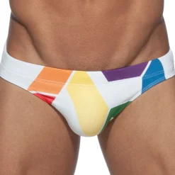 Slip de Bain AD Rainbow Blanc