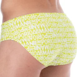 Slip de Bain All Over Logo Citron Vert