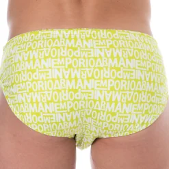 Slip de Bain All Over Logo Citron Vert