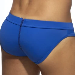Slip de Bain Allover Zip Bleu Roi