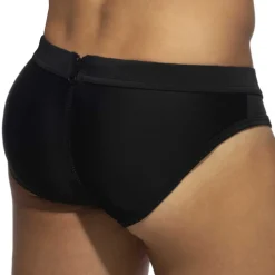 Slip de Bain Allover Zip Noir