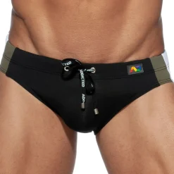 Slip de Bain Basic Stripes Noir