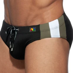 Slip de Bain Basic Stripes Noir