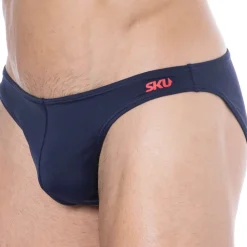 Slip de Bain Bikini Bleu Marine