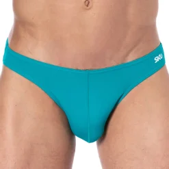 Slip de Bain Bikini Bleu Canard