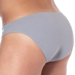 Slip de Bain Bikini Gris Clair