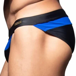 Slip de Bain Bikini Horizon Noir - Bleu