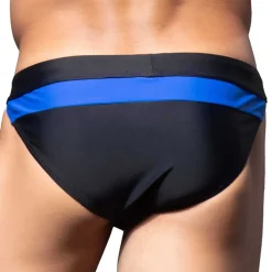 Slip de Bain Bikini Horizon Noir - Bleu