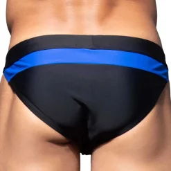 Slip de Bain Bikini Horizon Noir - Bleu
