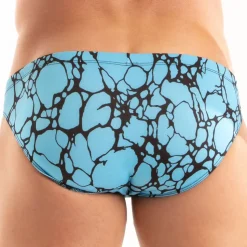 Slip de Bain Bikini Imprimé Bleu