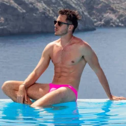 Slip de Bain Bikini Rose Fluo