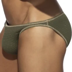 Slip de Bain Bikini Réversible Régal Kaki