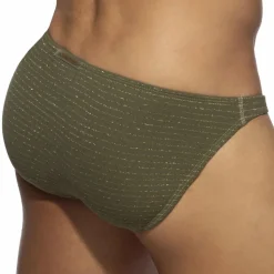 Slip de Bain Bikini Réversible Régal Kaki