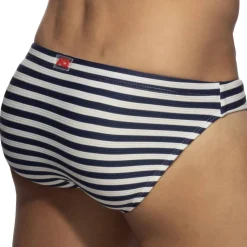 Slip de Bain Bikini Sailor Marine - Blanc