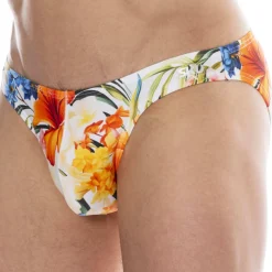 Slip de Bain Bikini Tropical Summer Blanc