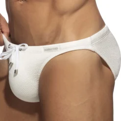 Slip de Bain Bikini Wrinky Blanc