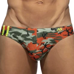 Slip de Bain Bright Camo Orange
