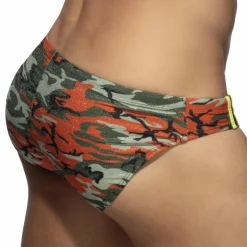 Slip de Bain Bright Camo Orange