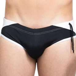 Slip de Bain Dynamite Noir - Blanc