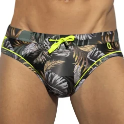 Slip de Bain Fall Leaves Kaki