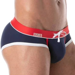 Slip de Bain Holidays Marine - Rouge