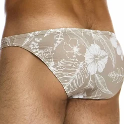 Slip de Bain Low Cut Floreale Sable