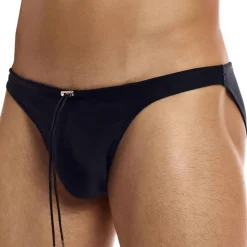 Slip de Bain Low Rise Chameleon Noir