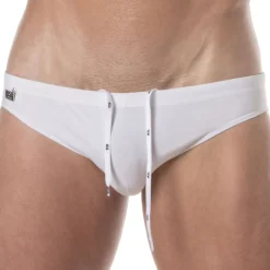 Slip de Bain Mini Uni Blanc